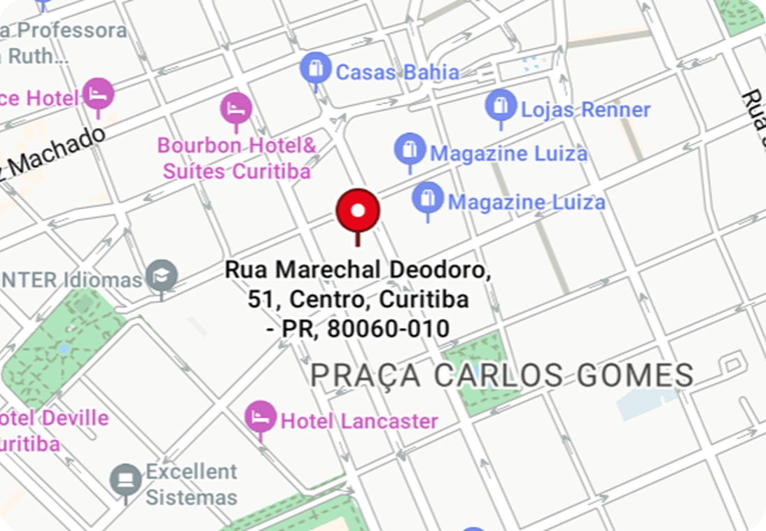 Mapa da localização do consultório